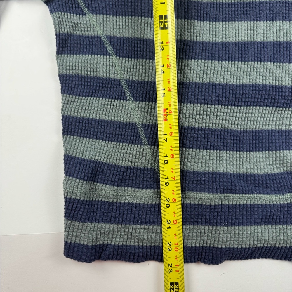 Aerie long sleeve Henley shirt Blue and Grey striped size large - Picture 4 of 7